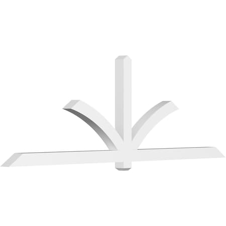 Ekena Millwork Redmond Architectural Grade PVC Gable Bracket, 108"W x 36"H x 4"D x 4"F, 8/12 Pitch GBP108X36X0404RED00
